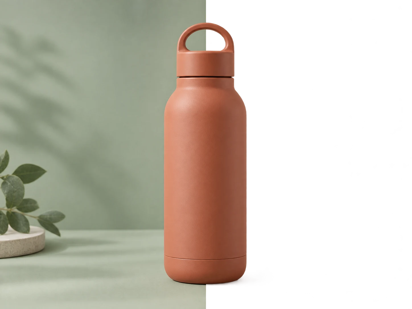 Water bottle before and after fast online background removal
