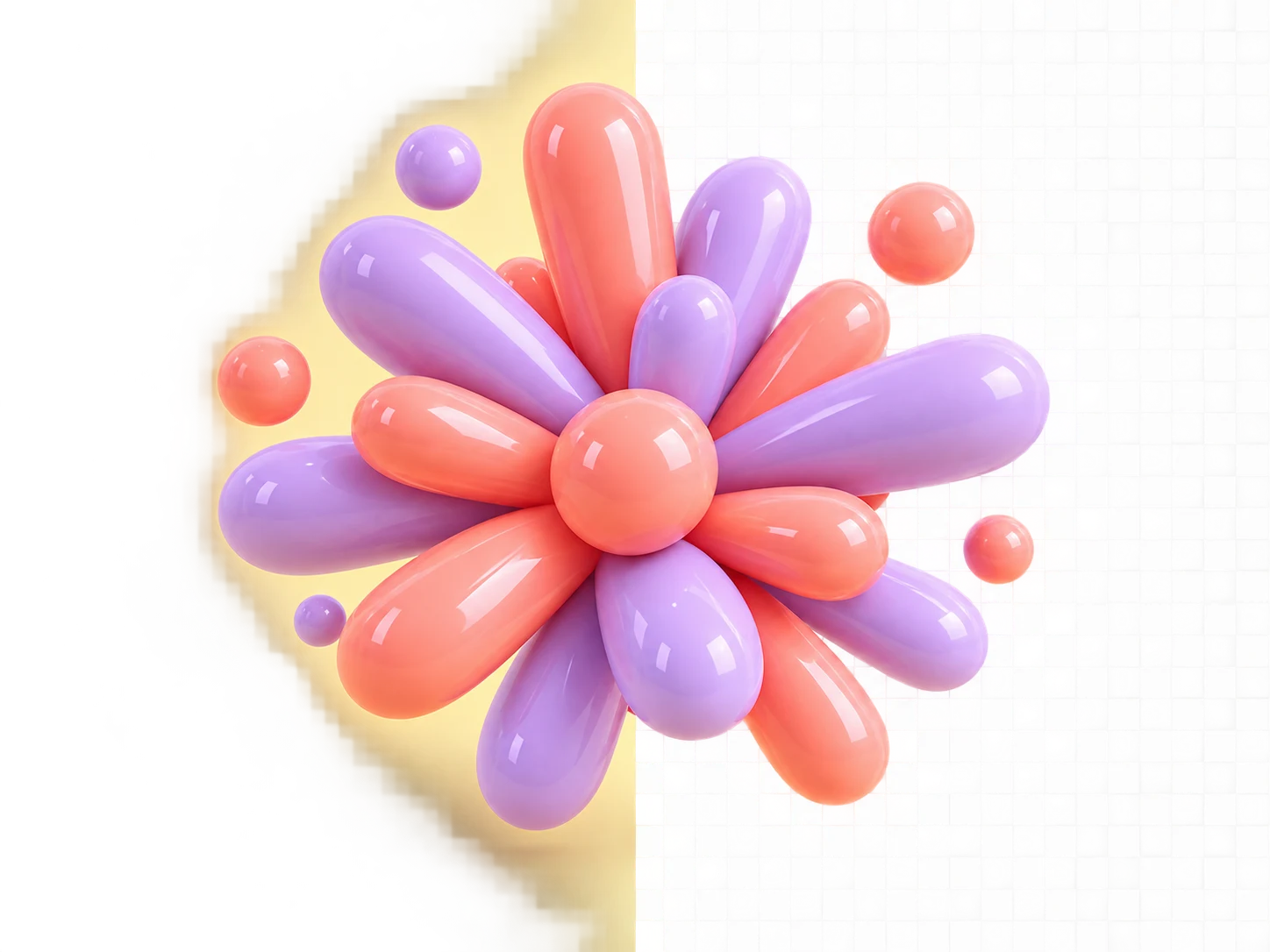 Three-dimensional graphic before and after conversion to a transparent PNG